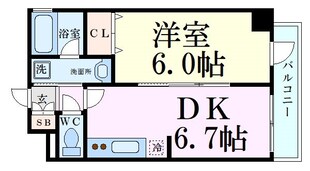 エステムコート大阪新町の物件間取画像